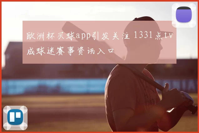 欧洲杯买球app引发关注 1331点tv成球迷赛事资讯入口