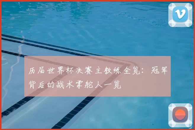 历届世界杯决赛主教练全览：冠军背后的战术掌舵人一览